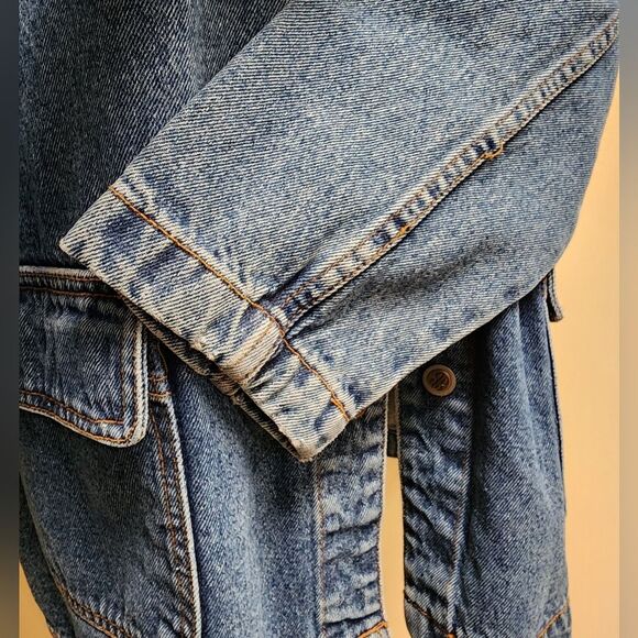 Vintage BILL BLASS Chore Coat Jean Jacket Women's Size Medium - Picture 9 of 10
